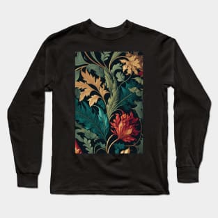 Bold Floral Garden Botanical Print Long Sleeve T-Shirt